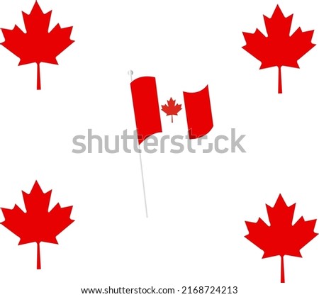 Country flag canada hapy day 01 july.Perfect for background independent day canada.