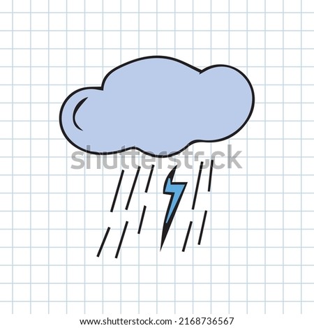 Rain Doodles. Hand drawing Rain doodles element design