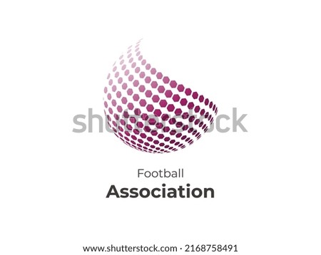 Football Badge Logo Design Templates. Football logo with shield background vector design