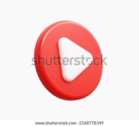 3d Realistic Play button vector illustration. Royalty-Free Stock Photo #2168778349