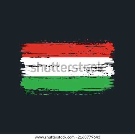 Hungary Flag Brush. National Flag