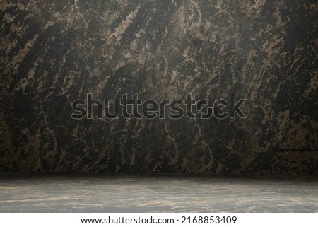 3d render of rock boulder texture room interior background