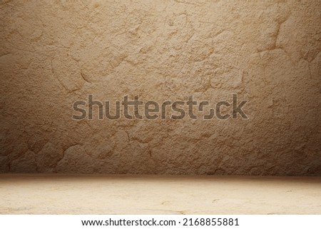 3d render of sand stones texture room interior background