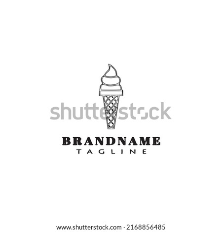 ice cream cone logo design icon modern vector illustration