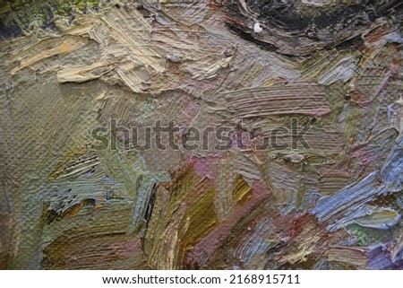Textured three-dimensional blurs of oil paint in pastel colors