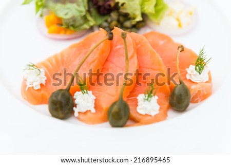 Smoked salmon salad