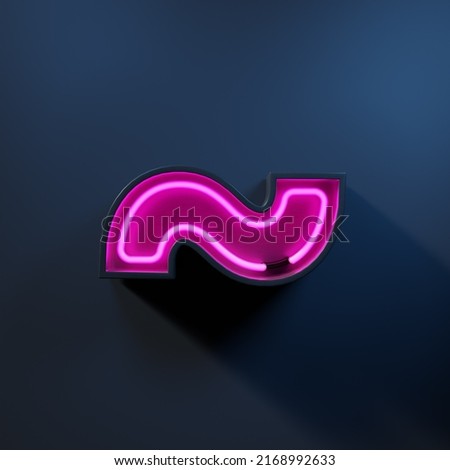 Neon light tube symbol tilde