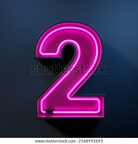 Neon light tube number 2 Royalty-Free Stock Photo #2168992693