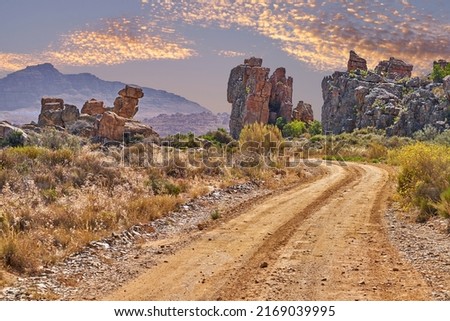 The Cederberg Wilderness Area a wonderfully rugged mountain range about 200km north of Cape Town. Largely unspoiled, this designated wilderness area is characterised by high altitude fynbos and, not Royalty-Free Stock Photo #2169039995
