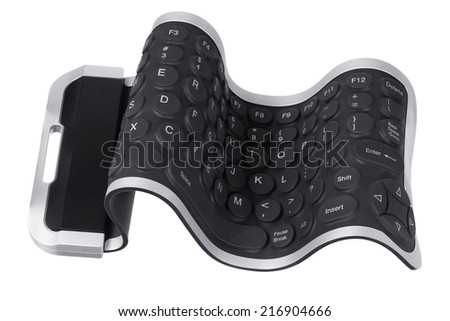 Computer Keyboard on White Background