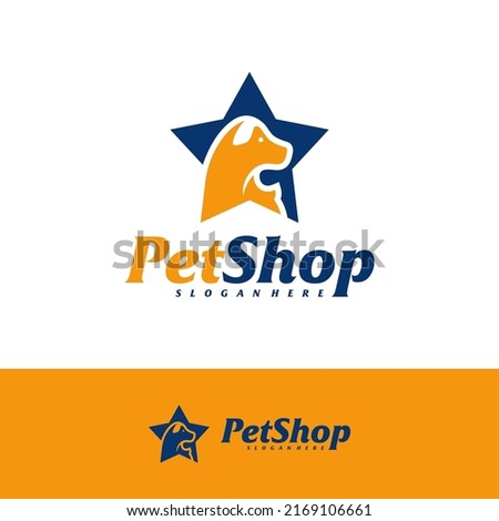 Star Pet Logo Design Template. Pet logo concept vector. Emblem, Creative Symbol, Icon
