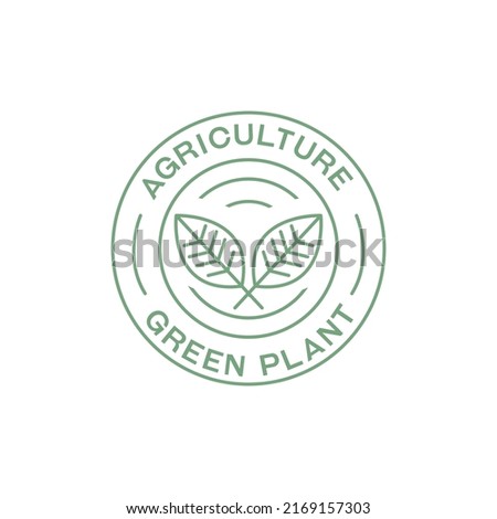 agriculture green plant logo Design vector