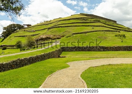 Ruins of the Incas of ancient  city Tomebamba (or Tumipampa) - the administrative center of the north of the Inca Empire - at Archaeological park and museum  Pumapungo, Cuenca, Ecuador. Royalty-Free Stock Photo #2169230205