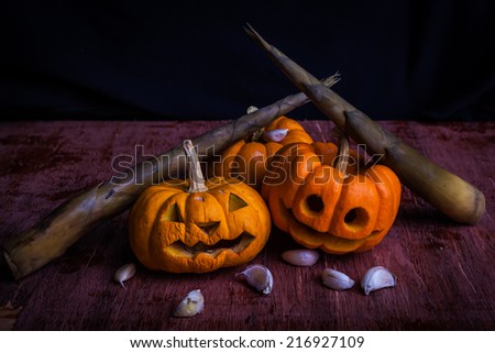 Halloween pumpkins smile