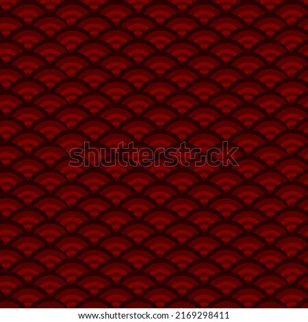 Vector pattern of red fish scales. Suitable for textile, wallpaper, and background.