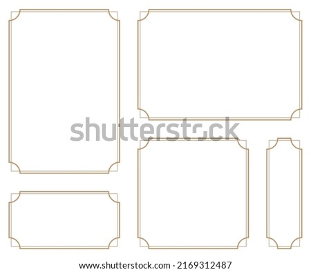 Decorative frame.A frame that gave a change in size to the same design.Good frame for a4 size paper.Certificate frame. Royalty-Free Stock Photo #2169312487