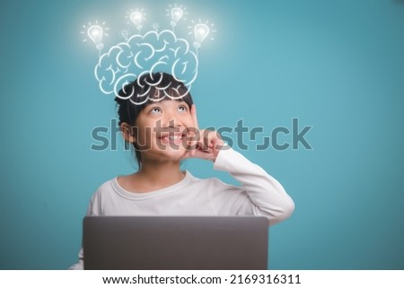Brain Nervous System concept. Science is something that children should study and learn. Thinking process and Psychology of Kids. Royalty-Free Stock Photo #2169316311