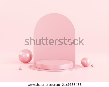 Pink gold cylinder podium 3d abstract background empty backdrop pedestal product display for product placement
