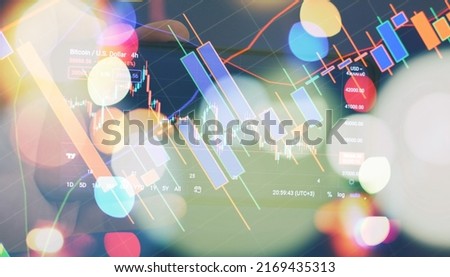 Stock or business market analysis concept. Business financial or stock market background. Business graph on stock
