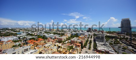 Miami Beach panorama aerial photo