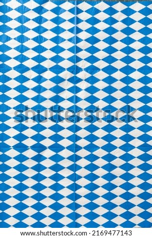Napkin background with blue and white Oktoberfest ornament