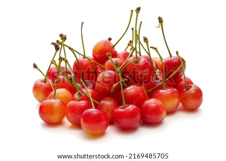 Japanese cherries, Fresh sweet cherries Royalty-Free Stock Photo #2169485705