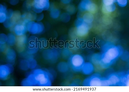 Soft focus and bokeh blur blue from reflection of leaves for background and abstract images.