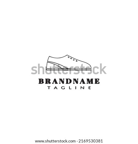 shoes cartoon logo icon design template black modern isolated illustration