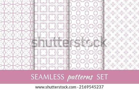Set of seamless line patterns. Colorful geometric backgrounds collection. Endless repeating linear texture for wallpaper, packaging, banners, invitations, business cards, fabric print