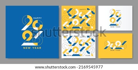 Happy new year 2023. Creative concept of 2023 new year with trendy and modern design for card, banner, template, poster, flyer, cover and media post Royalty-Free Stock Photo #2169545977