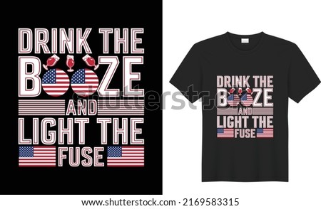 us independance day t shirt design vector t shirt design and for prints t shirt fashion clothing poster, tote bag, mug and merchandise
 black background 