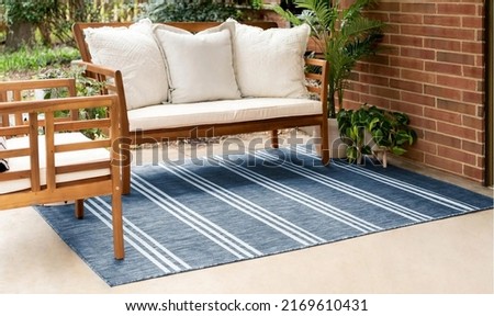 Modern outdoor area rug carpet.