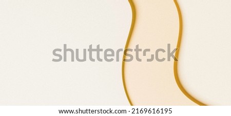 Abstract colored paper texture background. Minimal vertical composition with geometric shapes and curved lines in neutral beige brown color tones
