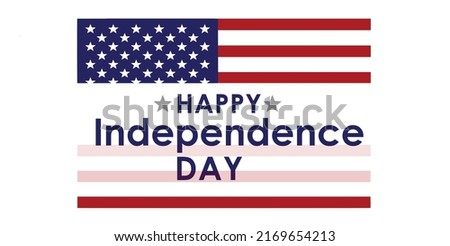 Happy Independence Day of USA. fourth of july Happy Independence Day America vector banner template with USA flag. Vector Illustration eps10.