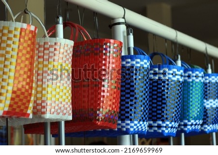 shopping bags, handicrafts, sold in traditional markets