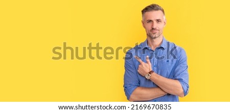 Man face portrait, banner with copy space. time management. mens wardrobe. modern life success. male fashion accessory. Royalty-Free Stock Photo #2169670835