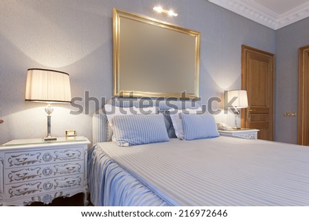 Interior of a classic style bedroom in luxury villa 