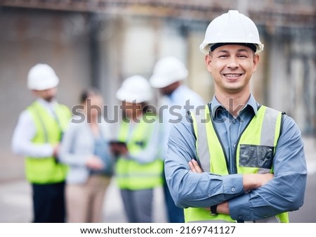 Turning dreams into a reality. Shot of a mature male architect standing with his arms crossed at a building site. Royalty-Free Stock Photo #2169741127