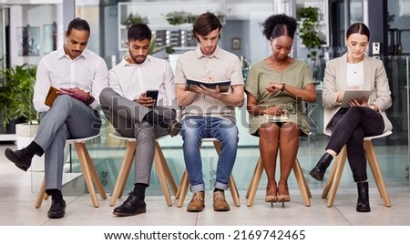 Argue for your limitations and, sure enough, theyre yours. Shot of a group of people waiting to be interviewed for a job at a modern office.