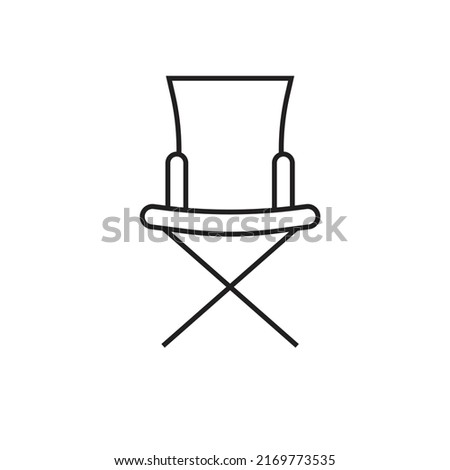 Camp chair icon design. vector illustration