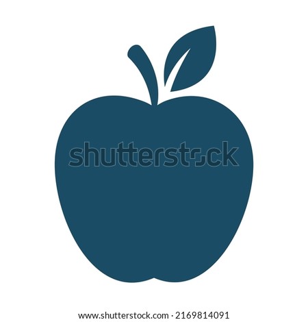 Apple icon on white background. Isolated illustration.