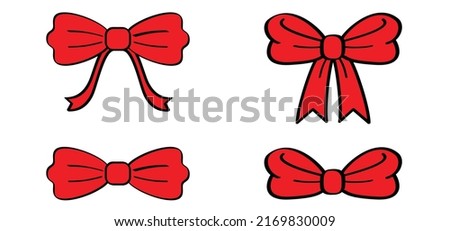 Cartoon knot line pattern, bow tie or ribbon. Comic bowtie, tie, ribbons or necktie sign. Party set tools. Flat vector pictogram or symbol. Bows ties accessories logo. christmas day, dec 25, xmas