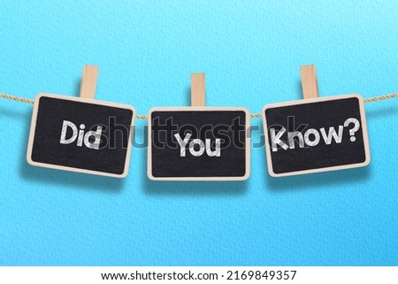 Did You Know? written chalkboard hanging on rope
