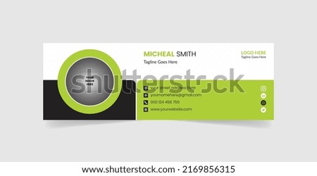 Email signature template design or Facebook cover template 