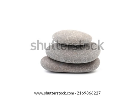 Pile of stones isolated on white background. zen. spa stones studio isolated.