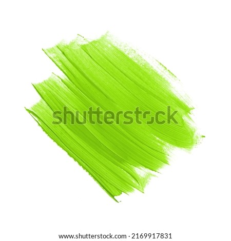 Logo organic green brush paint background image. Perfect design for headline and sale banner. Nature art.	