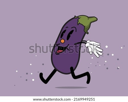 Eggplants. Eggplants illustration. Eggplants character. Funny character. Eggplants mascot. Vegetables character. Vegetables illustration. Food illustration. Cartoon Royalty-Free Stock Photo #2169949251