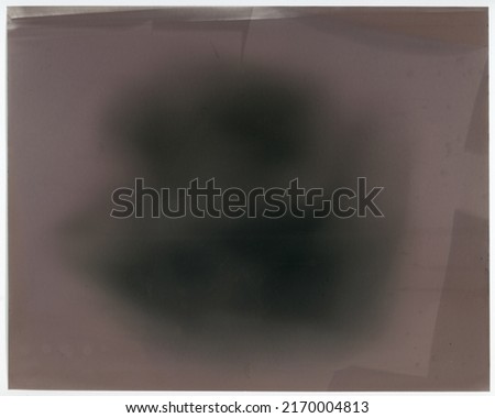 photo paper vailed foggy frame on white background