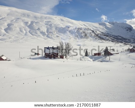 The Norwegian Fjord, beautiful mountain landscape in winter