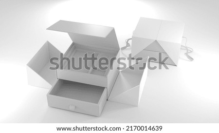 Packaging, empty box, welcome kit, gift box Royalty-Free Stock Photo #2170014639